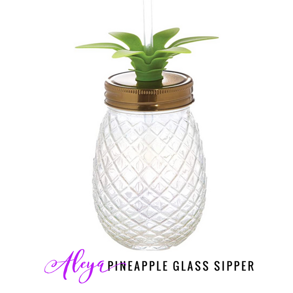 Aleya Pineapple Glass Sipper