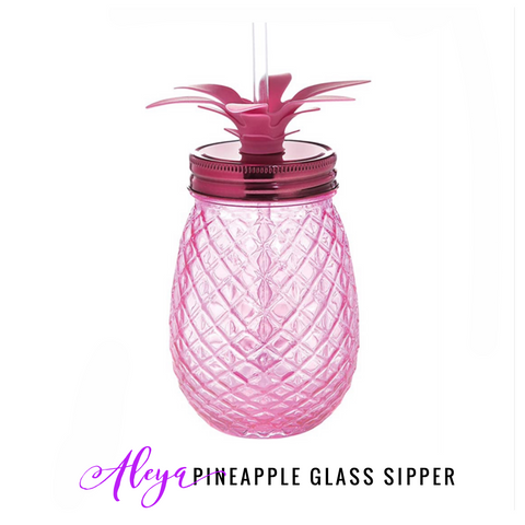 Aleya Pineapple Glass Sipper