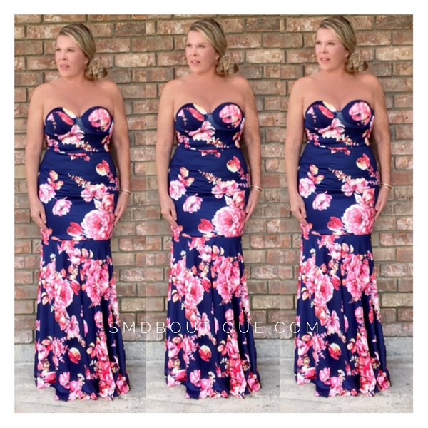 Mia Floral Mermaid Dress